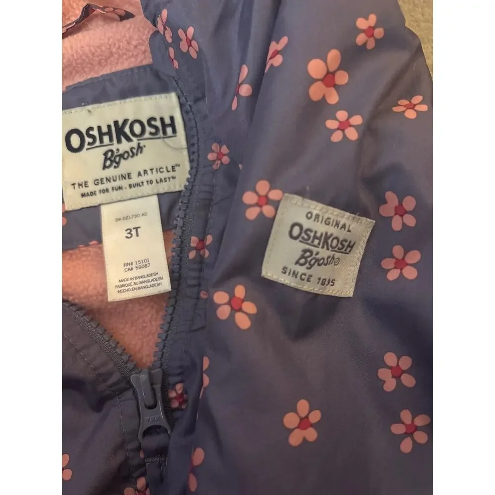 OSHKOSH B’GOSH FLEECE lined jacket girls 3T like new